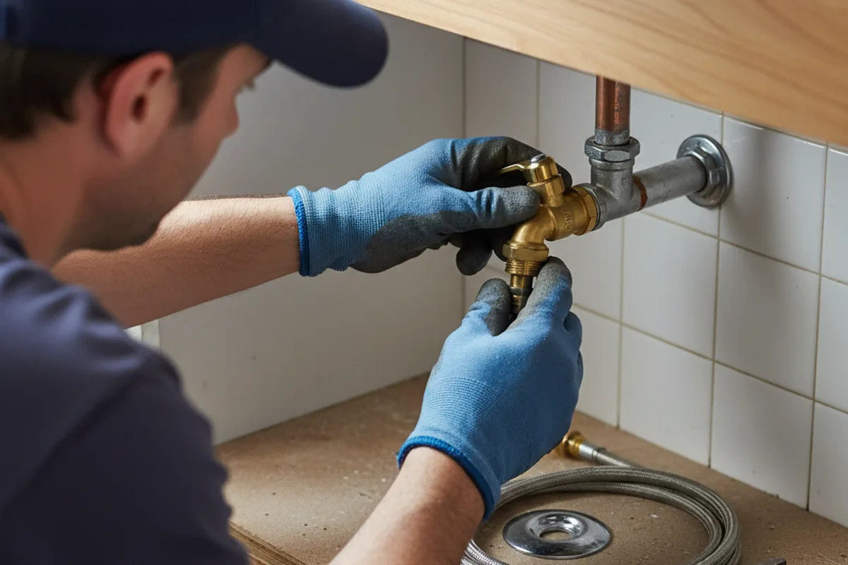 Shutoff valve and fitting work during Faucet and Fixture Repair in Carlisle
